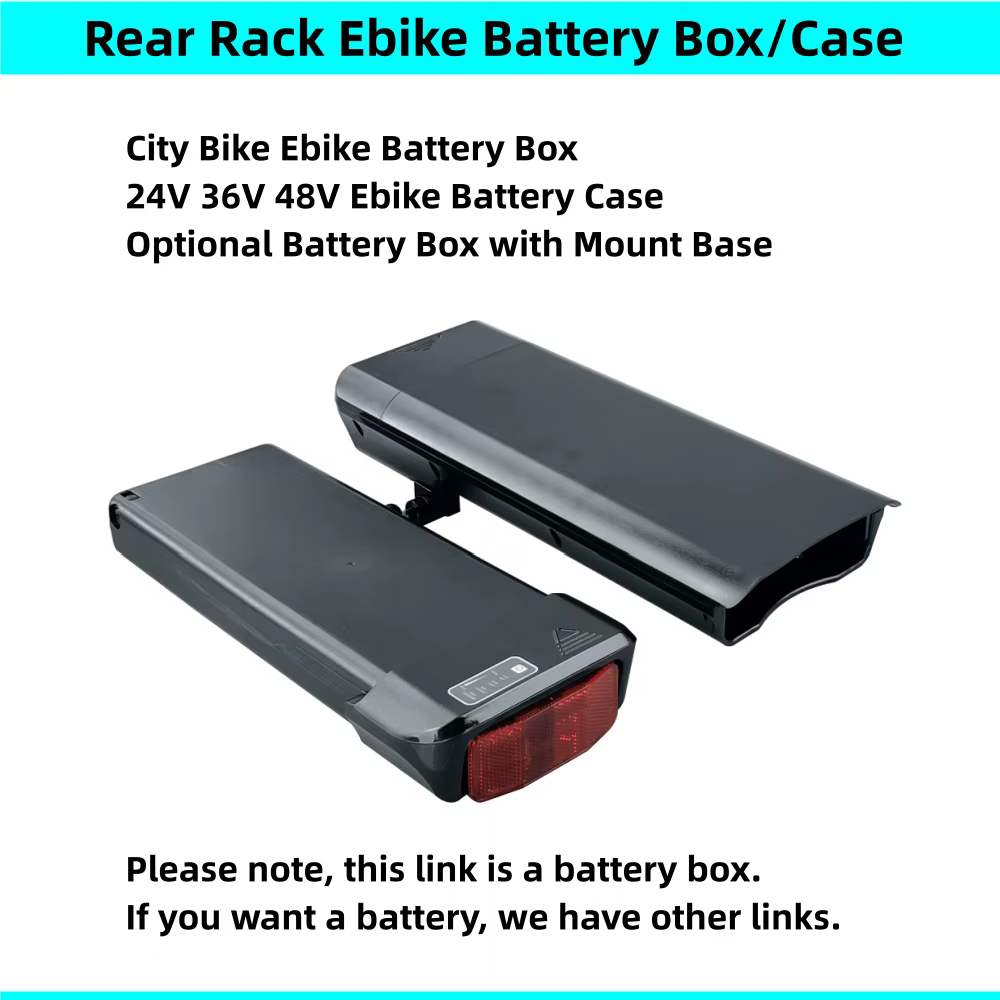 36V support arrière vélo de ville Ebike boîtier de batterie 24v 36v 48V 40 pièces 18650 cellules