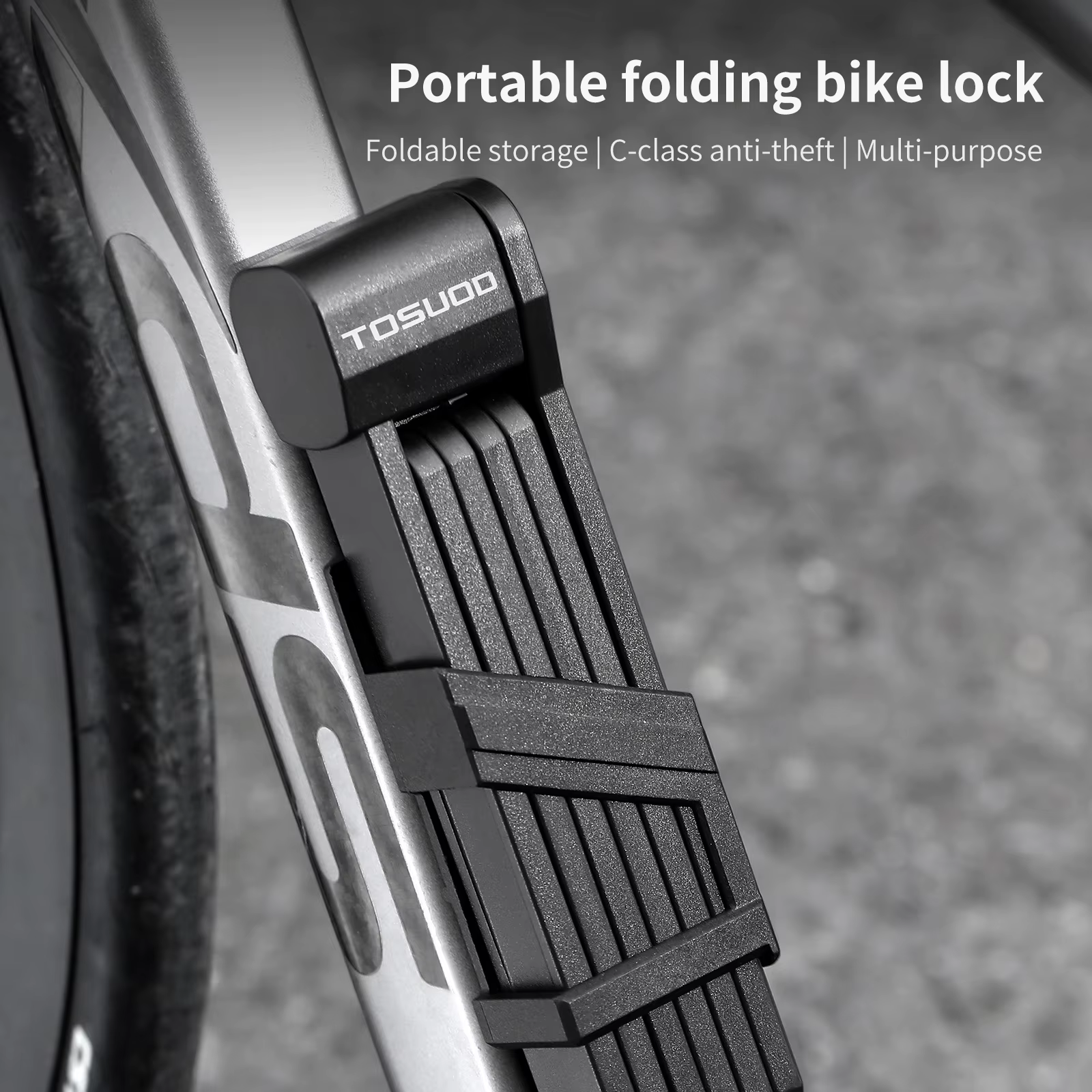 TOSUOD – chaîne de sécurité antivol pliable pour vélo