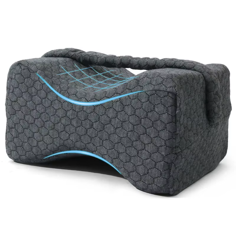 Oreiller pour dormeurs latéraux avec sangles, oreiller pour jambes et genoux en mousse à mémoire de forme douce, oreiller pour jambes en mousse à mémoire de forme pour dormeurs latéraux