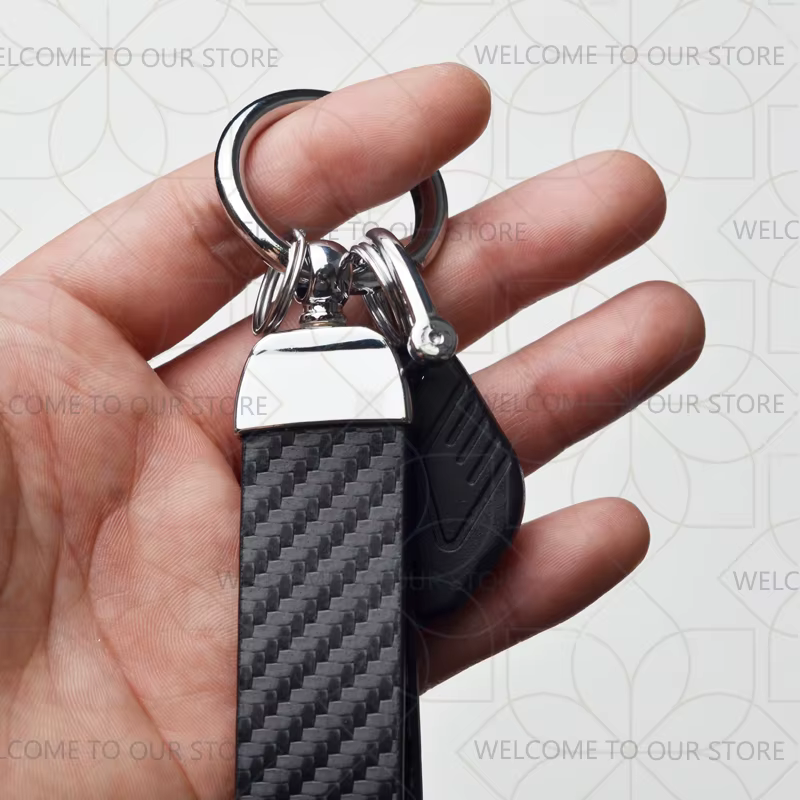 Porte-clés de voiture pour Megane Clio Scenic GT RS, Logo couleur française, widget en métal, accessoires d'ornements en cuir et Fiber de carbone