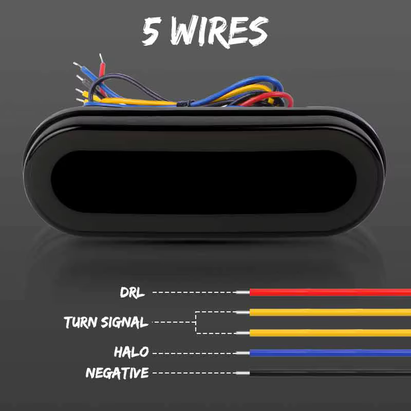Feux arrière LED ovales 3 en 1
