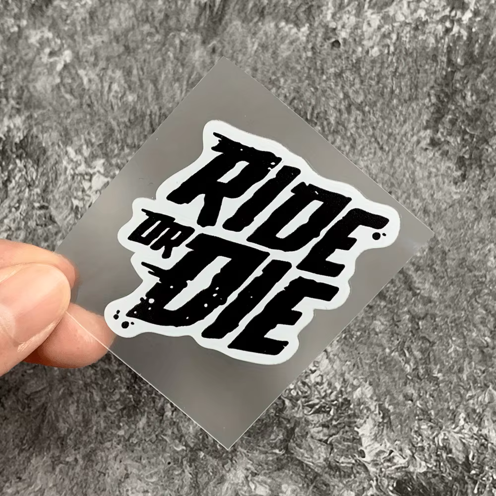 Autocollant de vélo 2 RIDE OR DIE pour tube de direction
