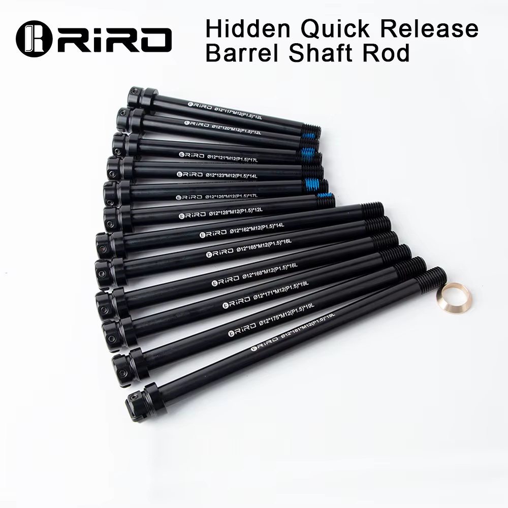 RIRO vélo caché dégagement rapide baril tige d'arbre 12/15MM ultraléger en alliage d'aluminium QR vtt
