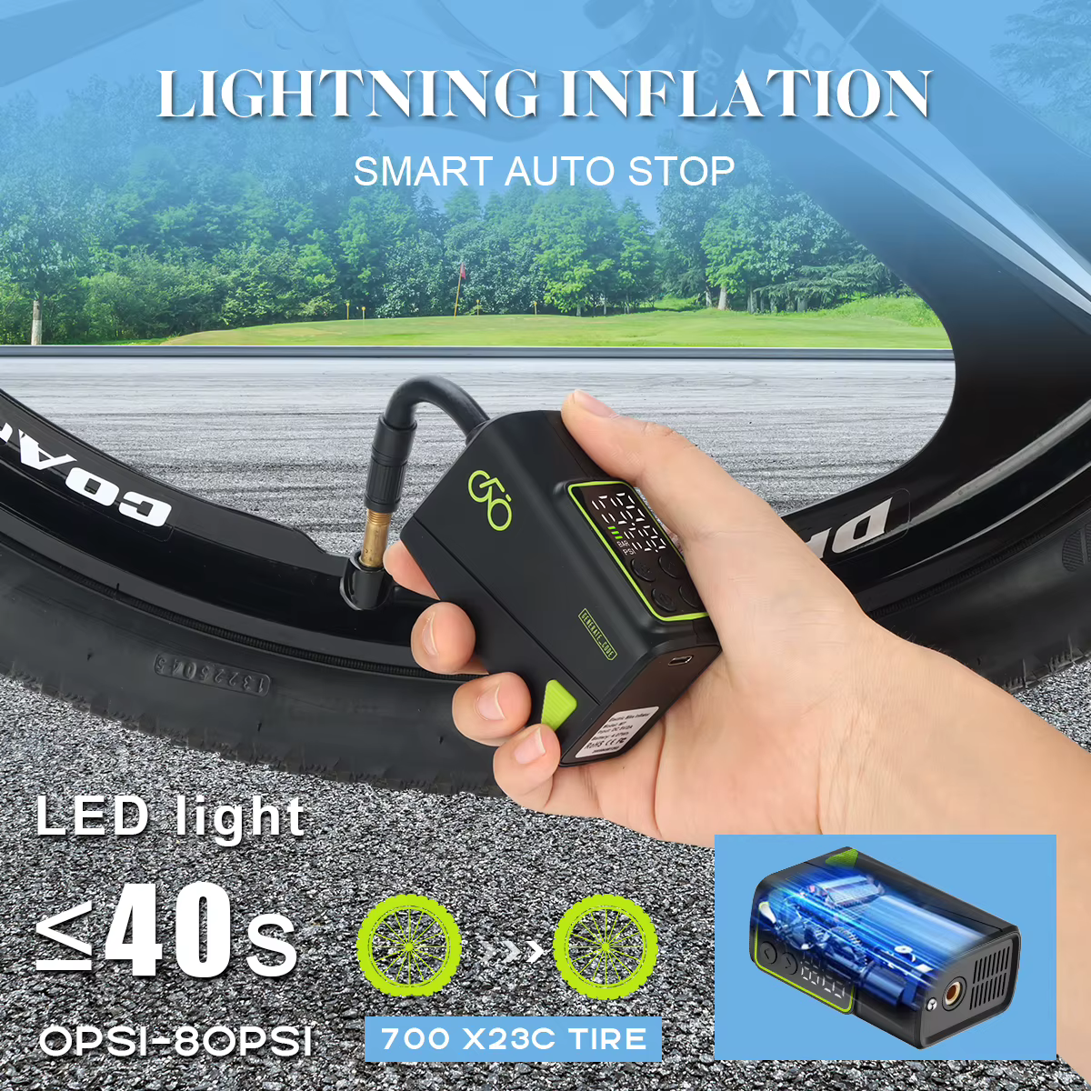Pompe à air électrique pour vélo