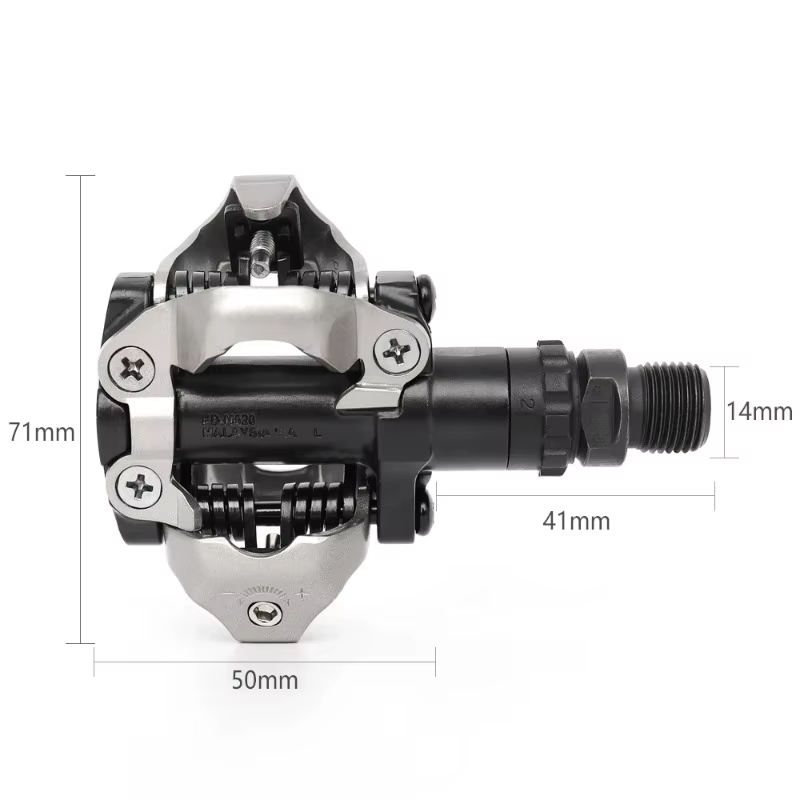 Système de pédales Shimano M520 SPD double face - Fixation facile avec roulements étanches pour une durabilité accrue en cyclisme