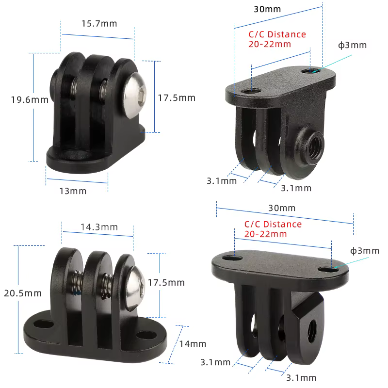 Deemount support d'ordinateur de vélo en aluminium pour Garmin convient à la caméra d'action Gopro Sport