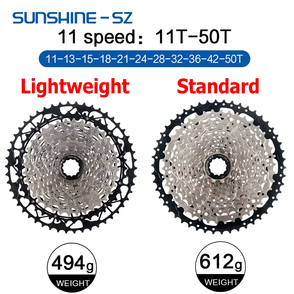 Sunshine – Cassette de vélo de montagne 11S