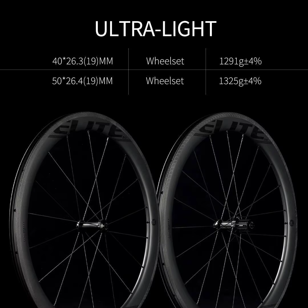 Jeu de roues de route ELITEWHEELS EDGE Carbon Rim Brake