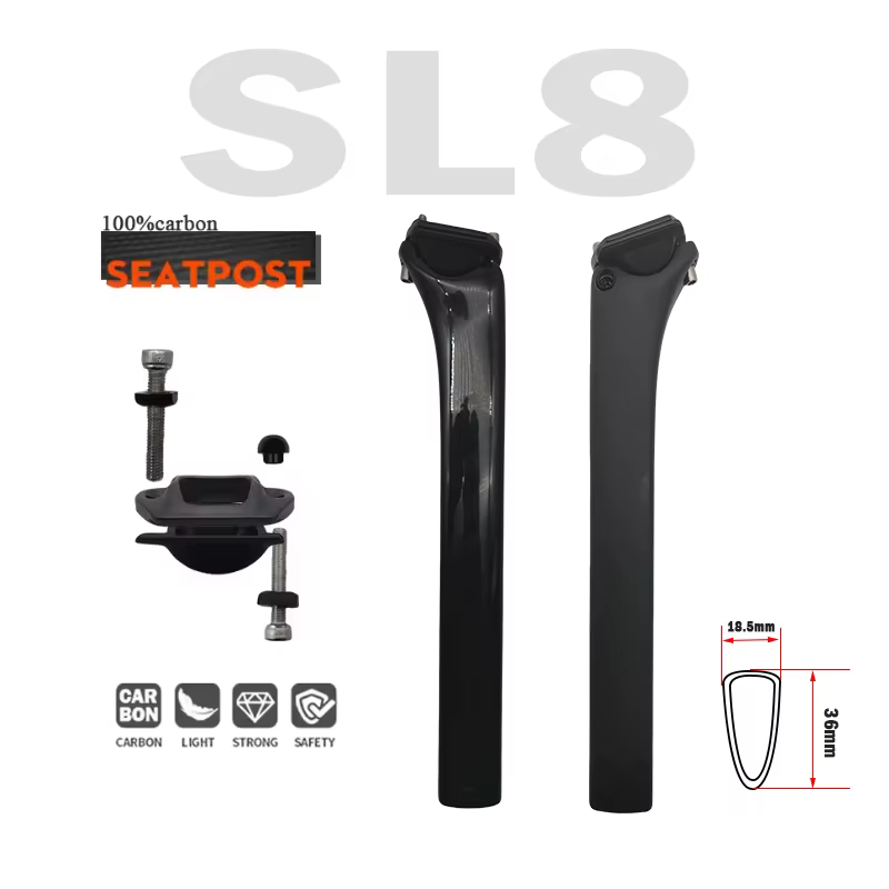 Tige de selle de vélo en carbone pour vélo de route SL8