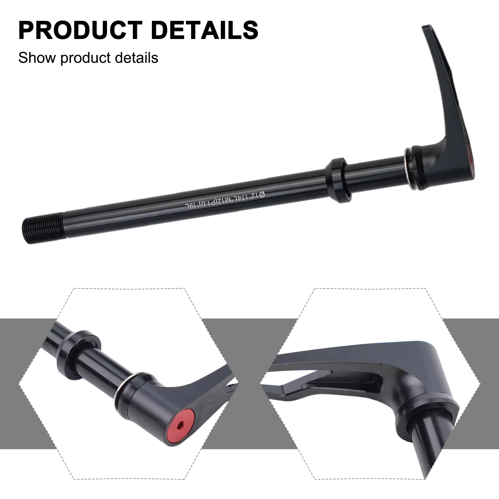 Levier d'essieu traversant pour vélo BMC CUBE en alliage d'aluminium noir pour Boost 1X100/142/148x12mm