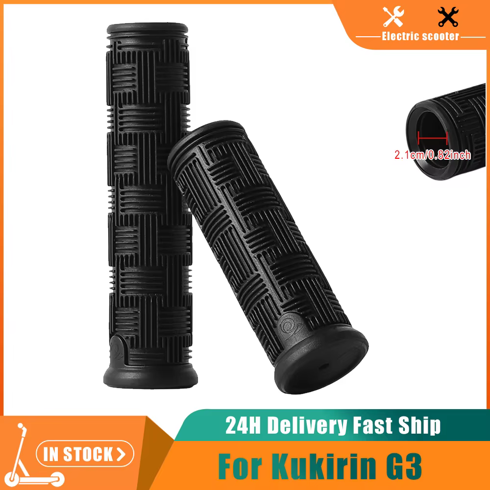 Poignées antidérapantes en caoutchouc pour trottinette électrique Kugoo Kukirin G2 G3 G4 – Pièces de rechange pour guidon