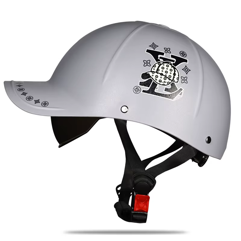 Nouveau café Racer Chopper Scooter sécurité casque demi visage Vintage casquette d'été moto