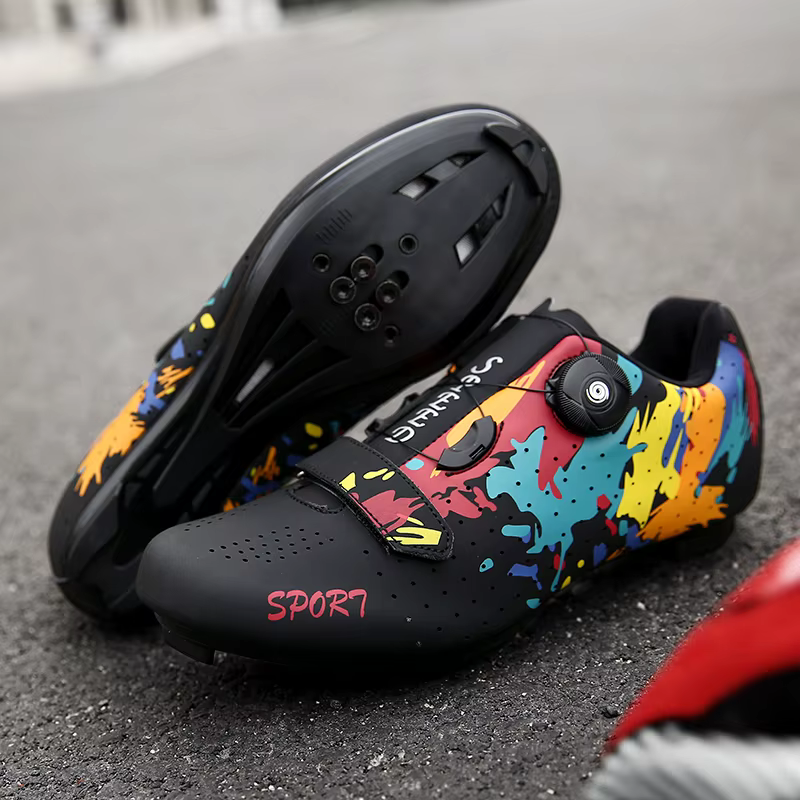 Chaussures de cyclisme en fibre de carbone pour hommes