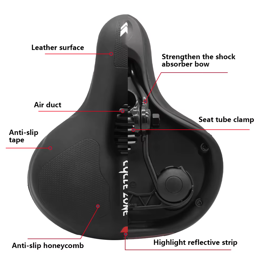 Selle de vélo creuse respirante pour hommes et femmes