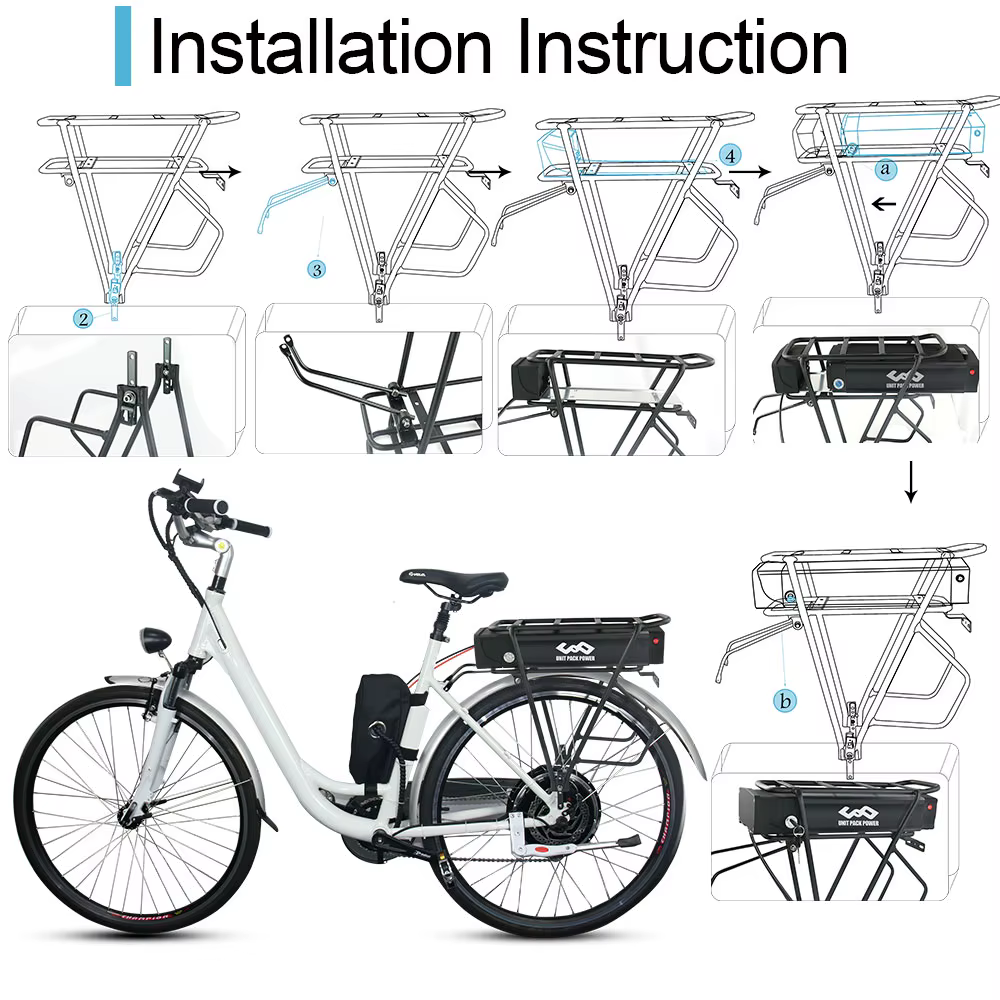 Batterie Arrière T1 pour Vélo Électrique