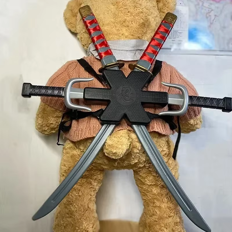 Ensemble Ninja pour Halloween, accessoires de samouraï pour enfants, accessoires de cosplay, bretelles, ensemble de couteaux, modèle de fléchettes, cadeaux, collection, jouets