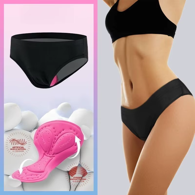 Sous-vêtements de cyclisme pour femmes avec coussin en silicone pour évacuer l'humidité