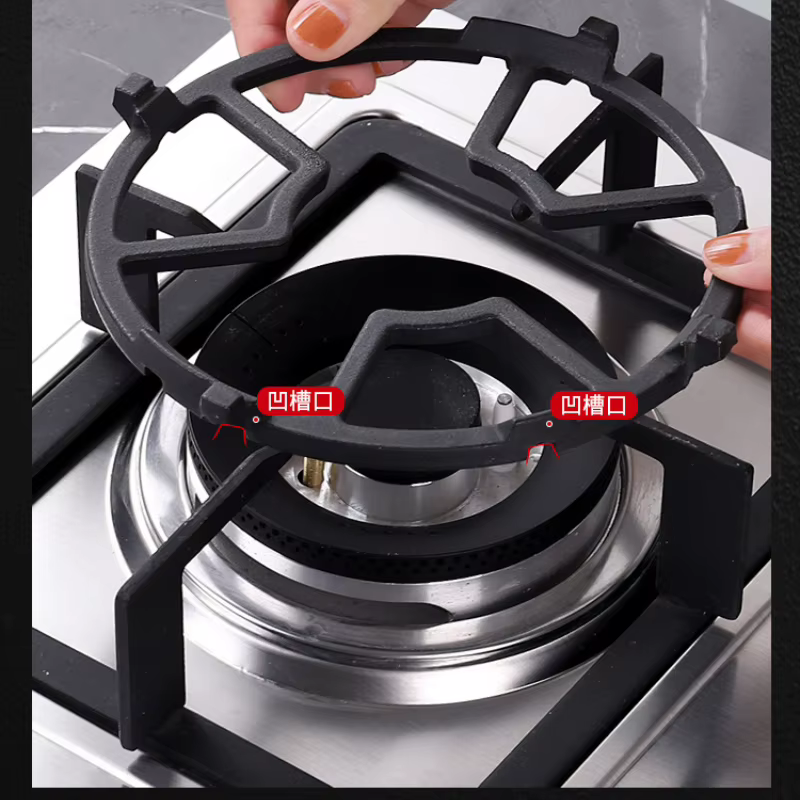 Support de cuisinière à gaz pour cuisine, accessoires en fonte, support de pot à lait, trépied, petit support de pot à fond plat pour wok ou bouilloire