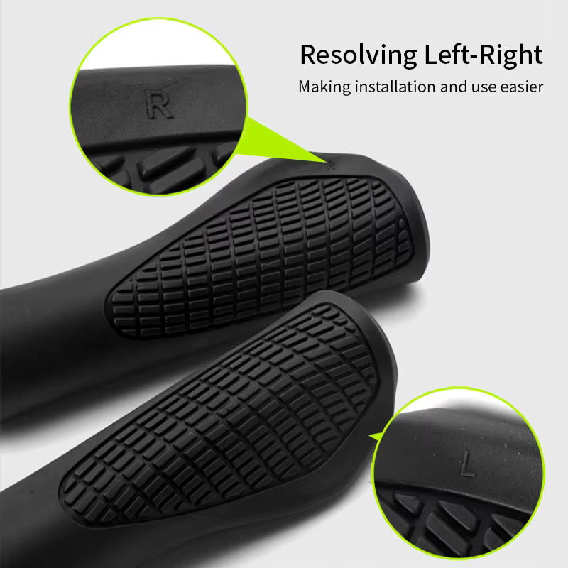 Poignées de vélo VTT guidon anti-dérapant antichoc ergonomique verrouillable