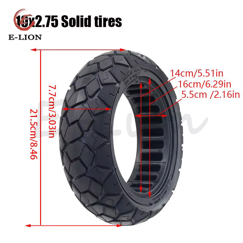Pneu plein 10x2.75-6.5 pour trottinettes électriques – Ne nécessite pas de gonflage