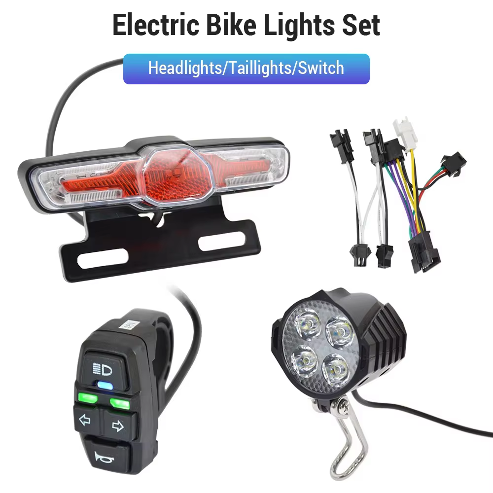 Kit de feux avant et arrière pour vélo électrique 24V-48V