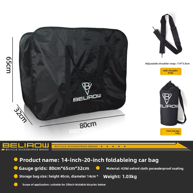 Sac de vélo pliant de 14/20 pouces-étui de voyage