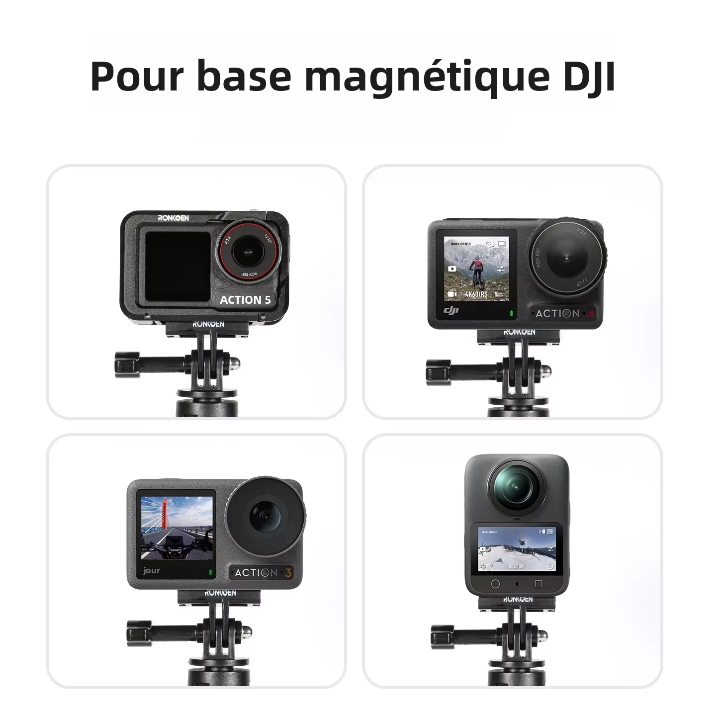 Ronkoen – Base d'adaptateur magnétique à dégagement rapide