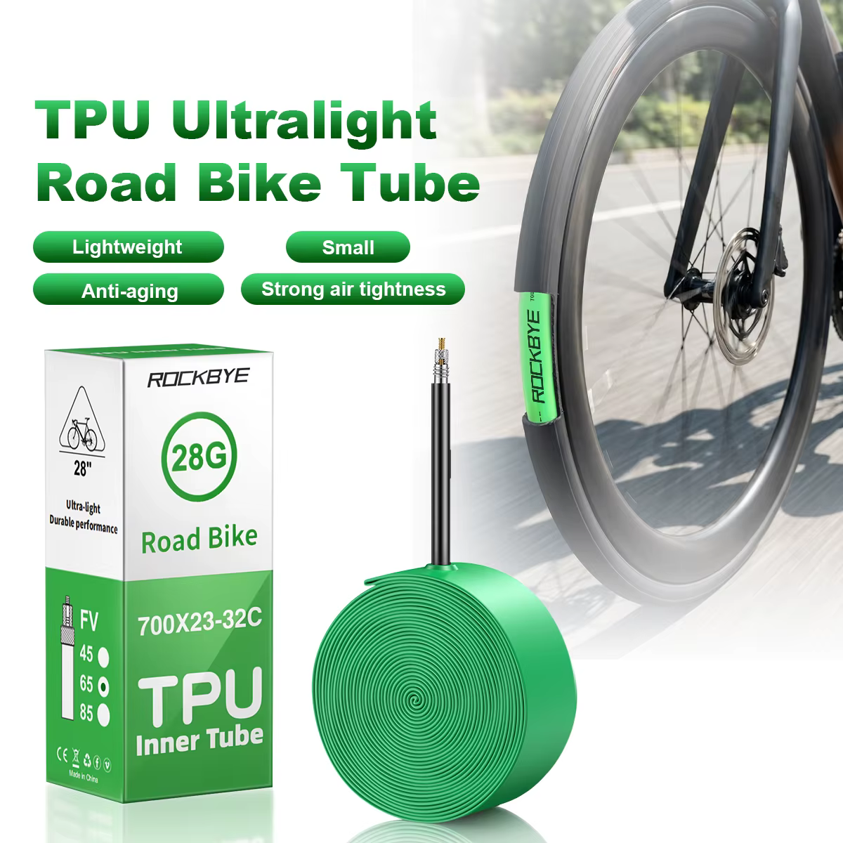 Chambre à air de vélo ultralégère en TPU