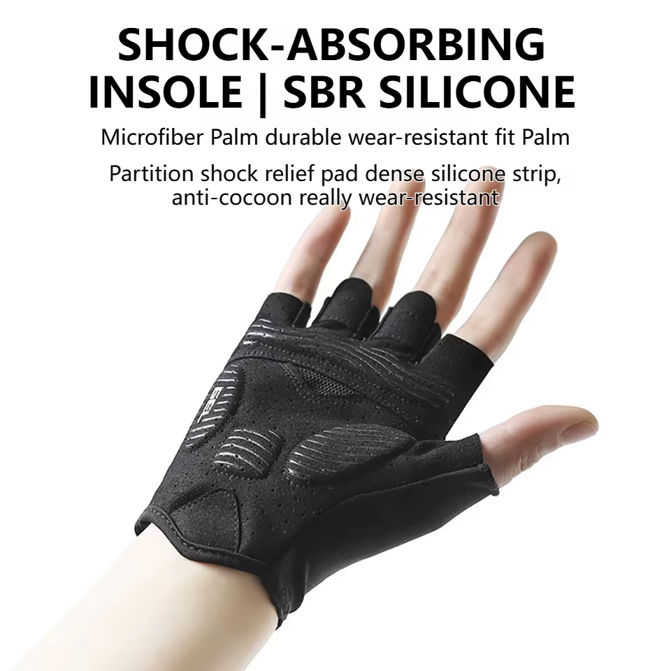LOOGDEEL Gants de cyclisme mi-doigts pour hommes