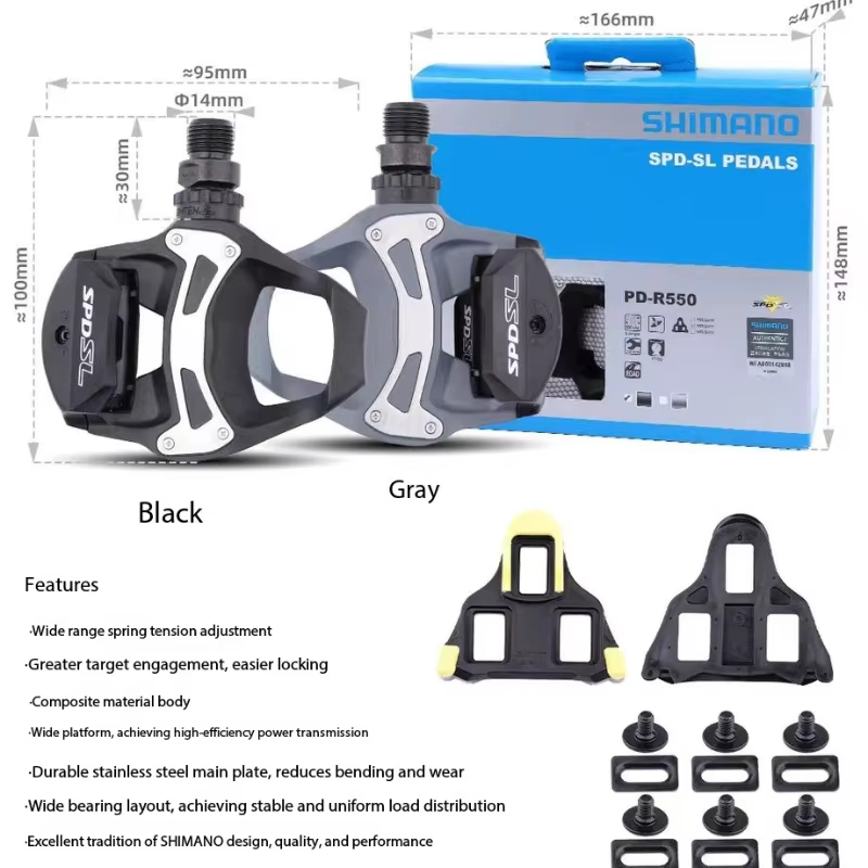 Pédales de vélo de route SHIMANO PD‑R7000 PD‑R550 SPD‑SL
