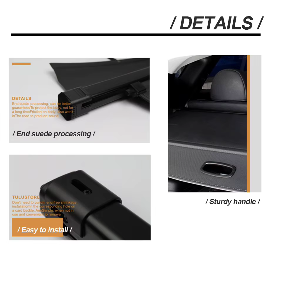 Couverture de coffre pour Hyundai Santa Fe TM, 2019, 2020, Stores Escalage Bagages, Rideau de coffre arrière, Sécurité, Blindage, Ombre, Accessoires