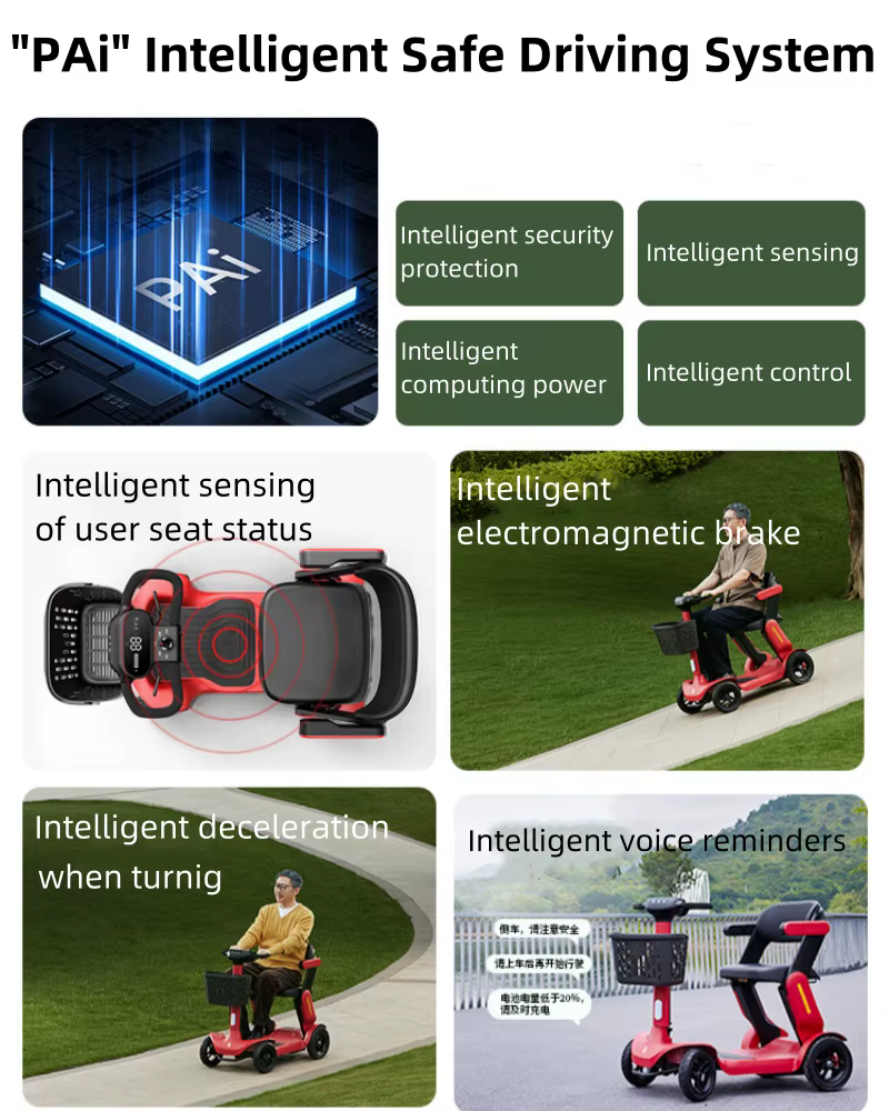 Scooter électrique adulte pliant pour longue Distance avec siège 250W