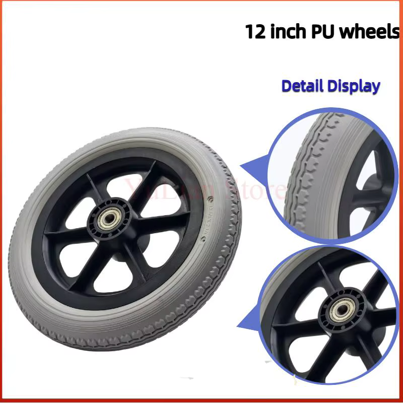 Pneus solides gris non gonflables de 12 1/2 x 2 1/4, adaptés au remplacement des pneus de trottinettes électriques, résistants à l'usure et antidérapants.
