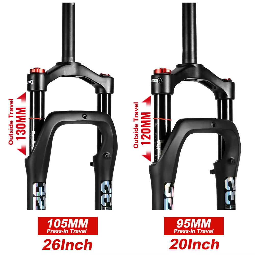 Fourche à suspension pneumatique NANLIO pour Fat Bike