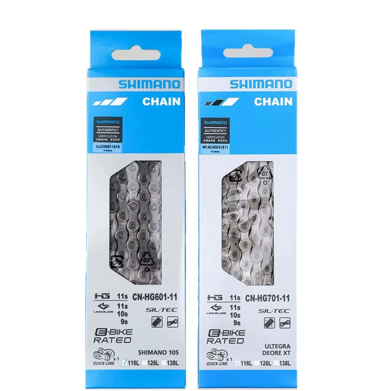 Chaîne de vélo Shimano HG701 HG601 HG901 105UT 11 vitesses 11V 116L R7000 VTT Route 5800 M7000 avec maillon de raccordement