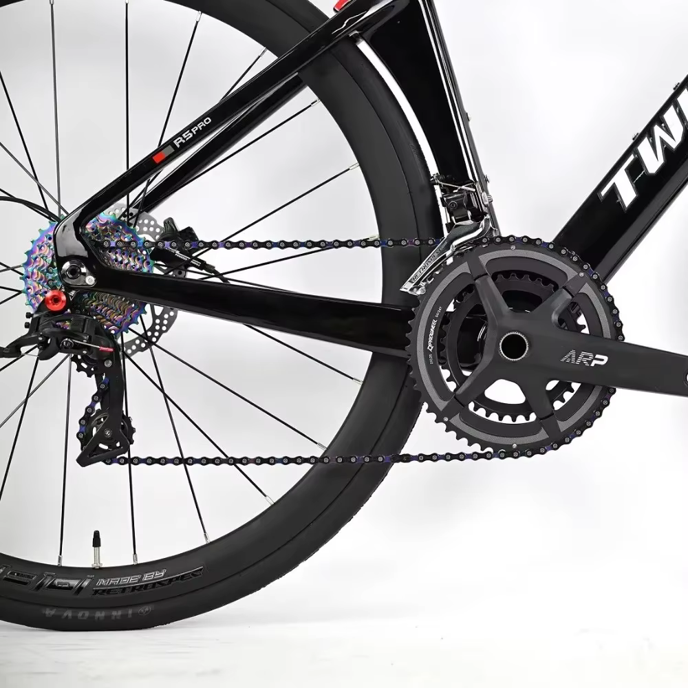 TWITTER R5pro Vélo de route en fibre de carbone 22/24 vitesses avec freins à disque hydrauliques disponibles en 7 tailles - 43.5/46/48/50/52/54/56
