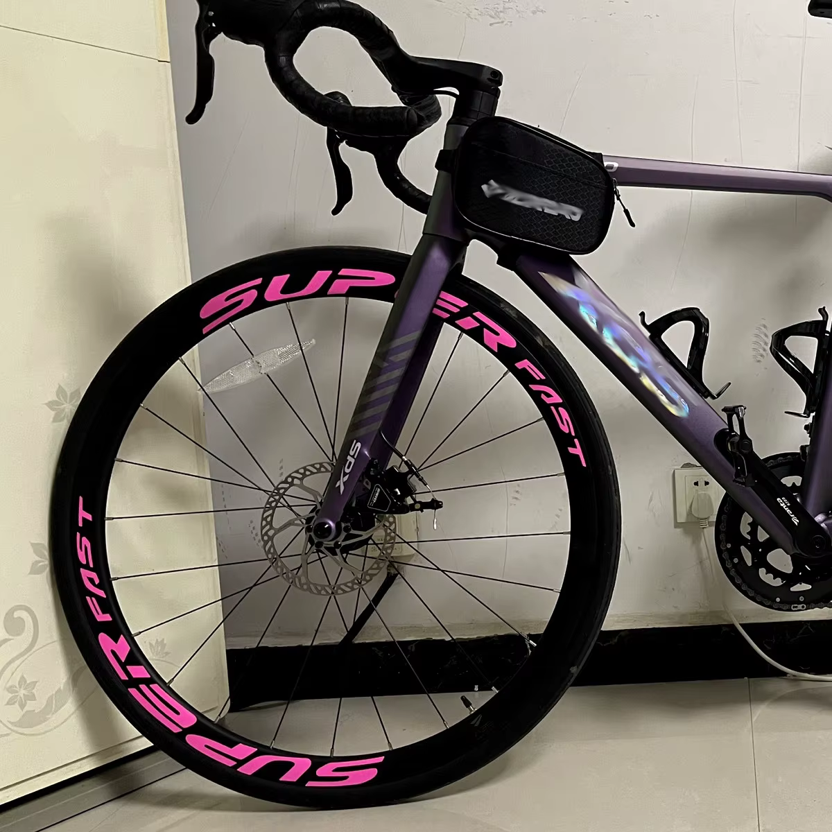Kit d'autocollants décoratifs en vinyle DIY pour cadre de vélo
