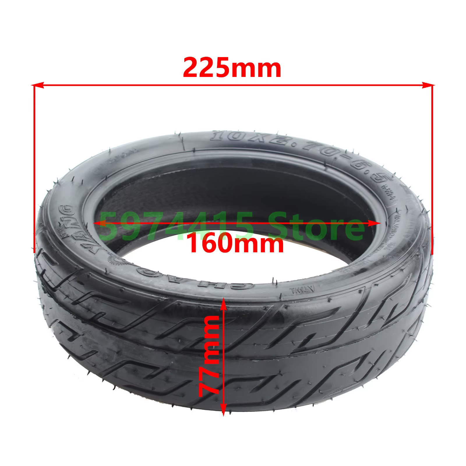 Pneu tubeless 10x2.70-6.5 pour scooter électrique