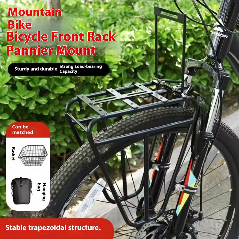 Porte-bagages avant en acier robuste de 25 kg pour vélo