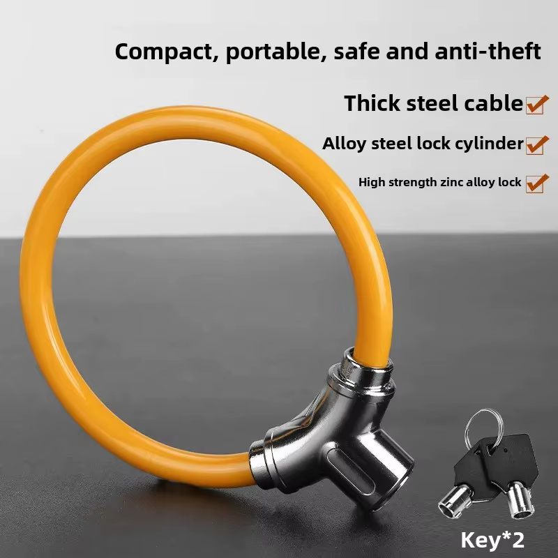 Cadenas portable à anneau en alliage d'aluminium épaissi pour vélo de montagne