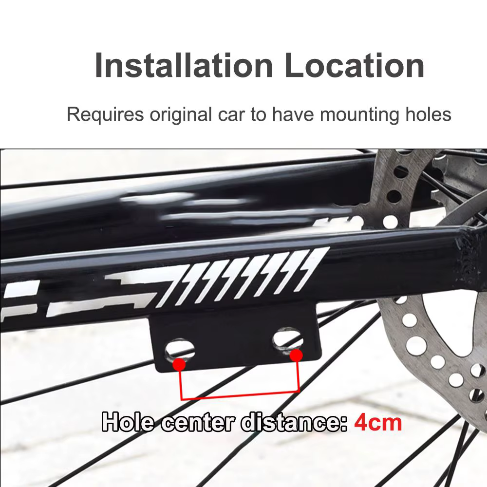 Béquille latérale de vélo de montagne noire