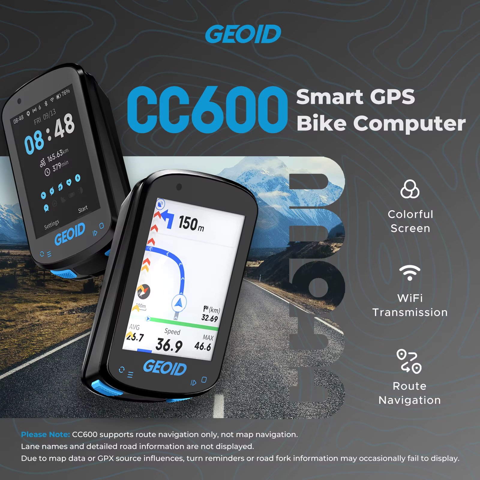 Ordinateur de vélo GEOID CC600/CC700