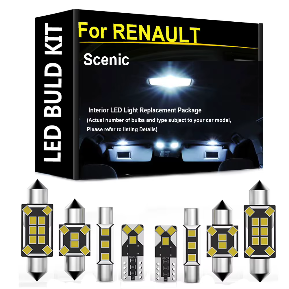 Pour RENAULT Scenic 2 3 4 XMOD 2003 2004 2005 2006 2007 2008 2009 2010 2011 2012 2020 Accessoires d'éclairage LED intérieur de voiture