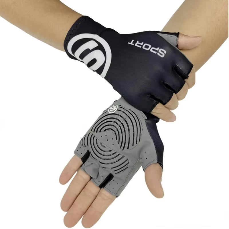 Briser le vent cyclisme demi doigt gants anti-dérapant vélo mitaines course