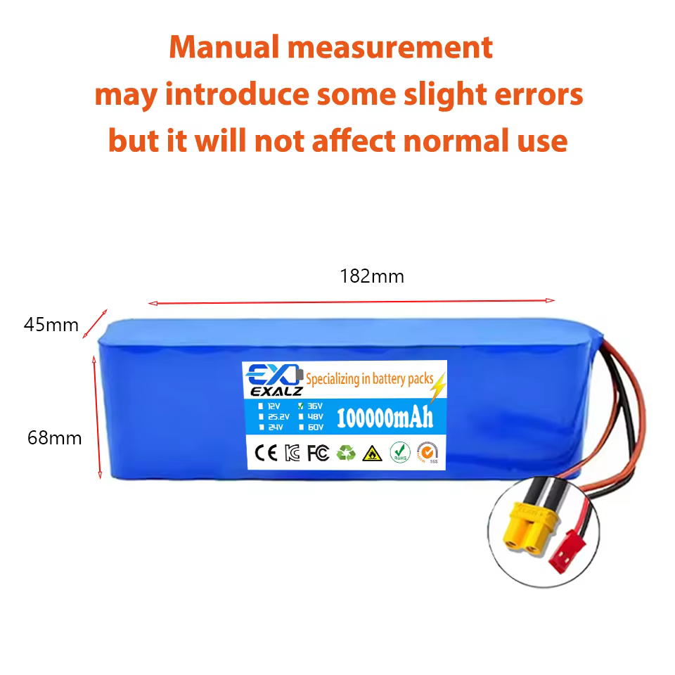 Batterie de scooter électrique 36V 10S2P 100Ah 18650
