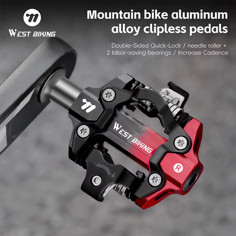 WEST BIKING – pédales autobloquantes pour vtt
