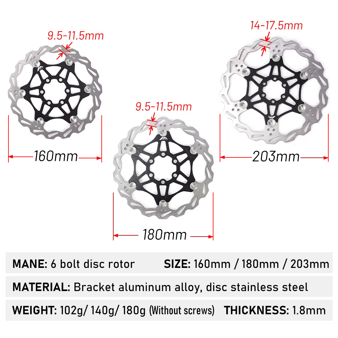 MANA – frein à disque flottant de vélo à 6 boulons