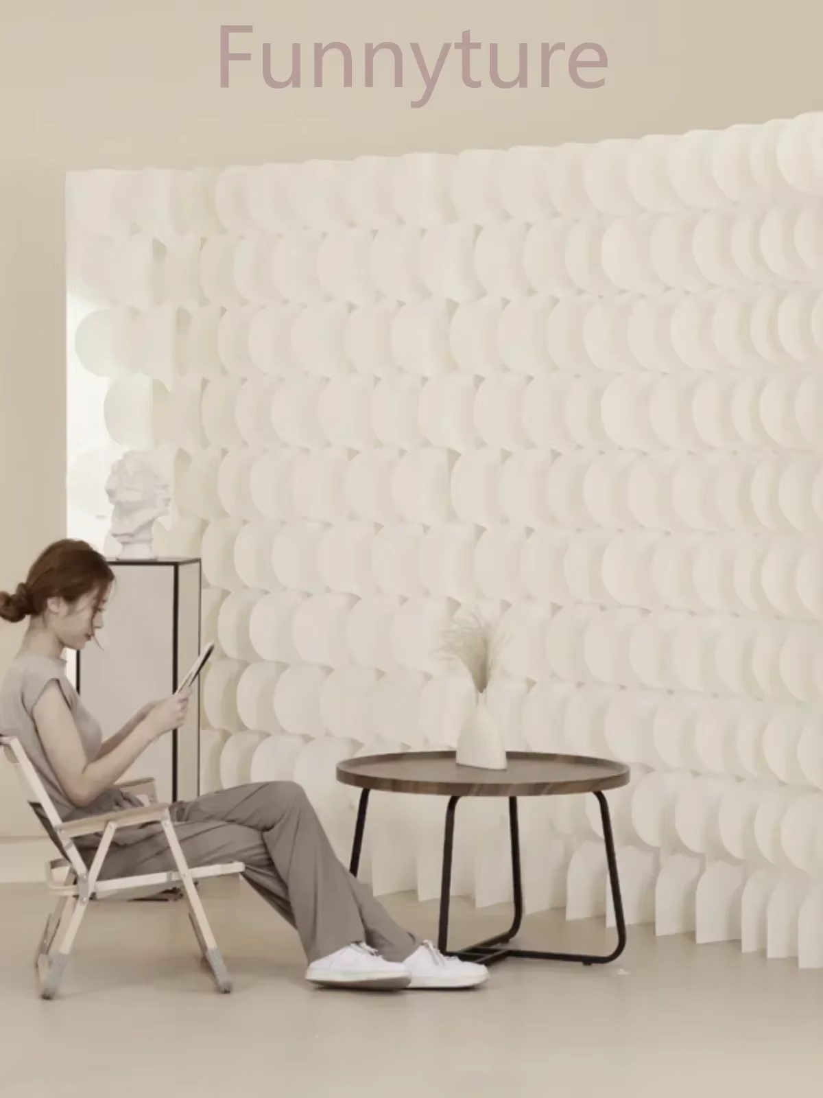 Cloison d'écran pliable mobile pour bureau, mur de fond, cloison d'exposition commerciale, papier d'art moderne, meubles d'écran