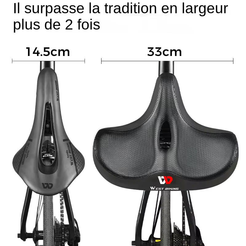WEST BIKING – selle de vélo ergonomique et souple