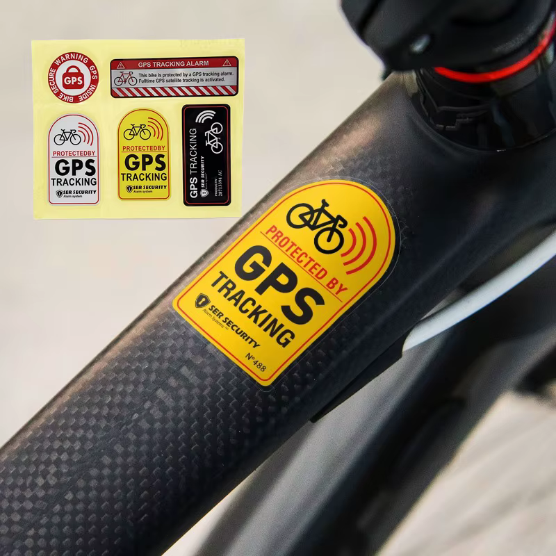 Autocollant de vélo d'avertissement